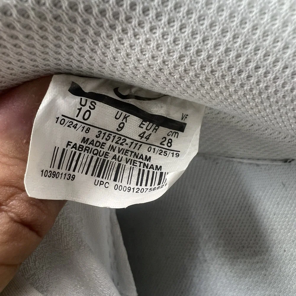 Nike Air Force 1 Low White Leather Sneakers Men's Size 10 Shoes AF1